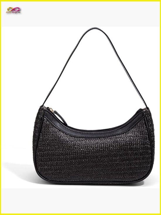 Handbags - Woven Straw Underarm Bag Lightweight Minimalist Hobo Crossbody Phone Wallet